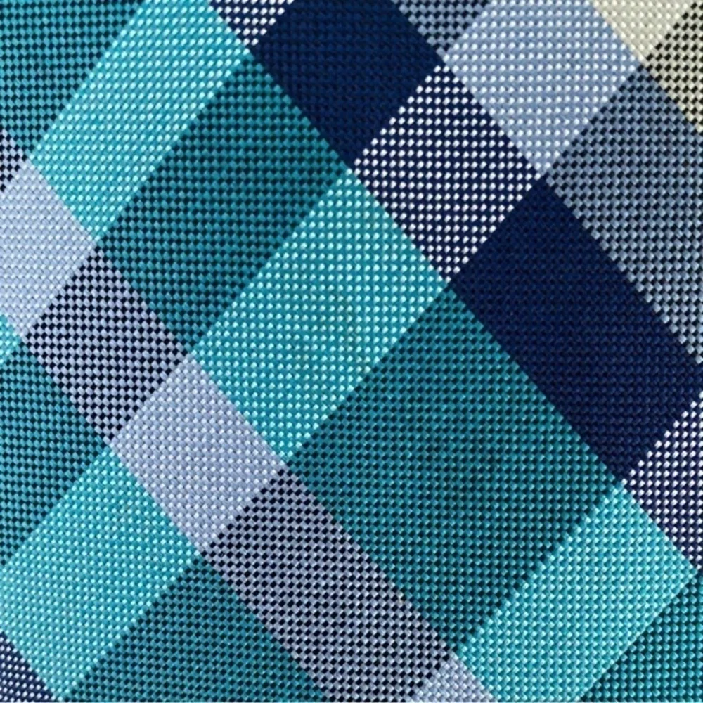 Vintage IZOD men’s light blue plaid silk necktie